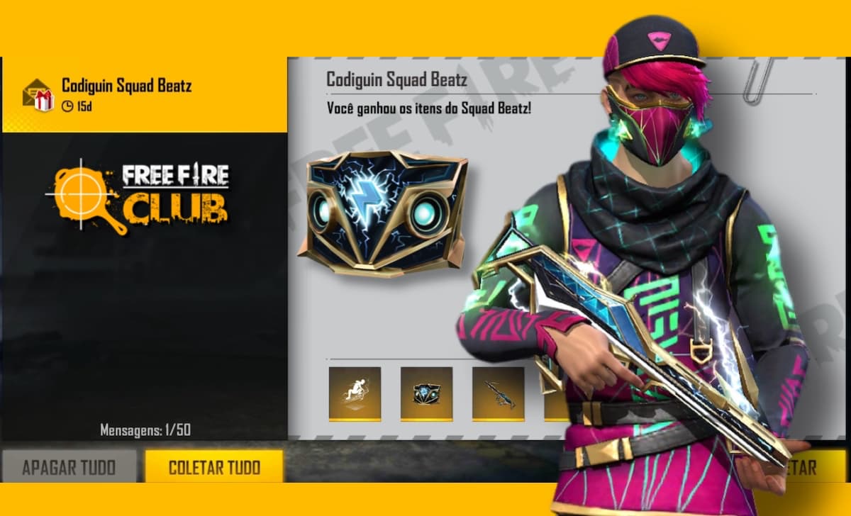 CODIGUIN FF: novo código Free Fire do Squad Beatz em fevereiro de